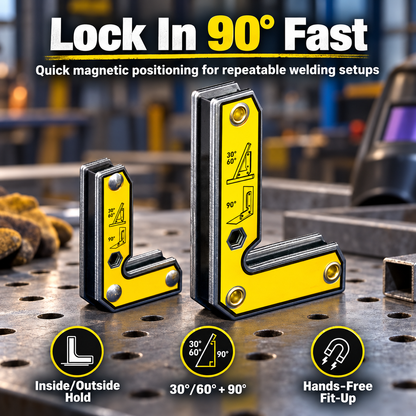 🧲 Inside/Outside Welding Angle Magnets – Fixed & Adjustable Magnetic Positioning Tool