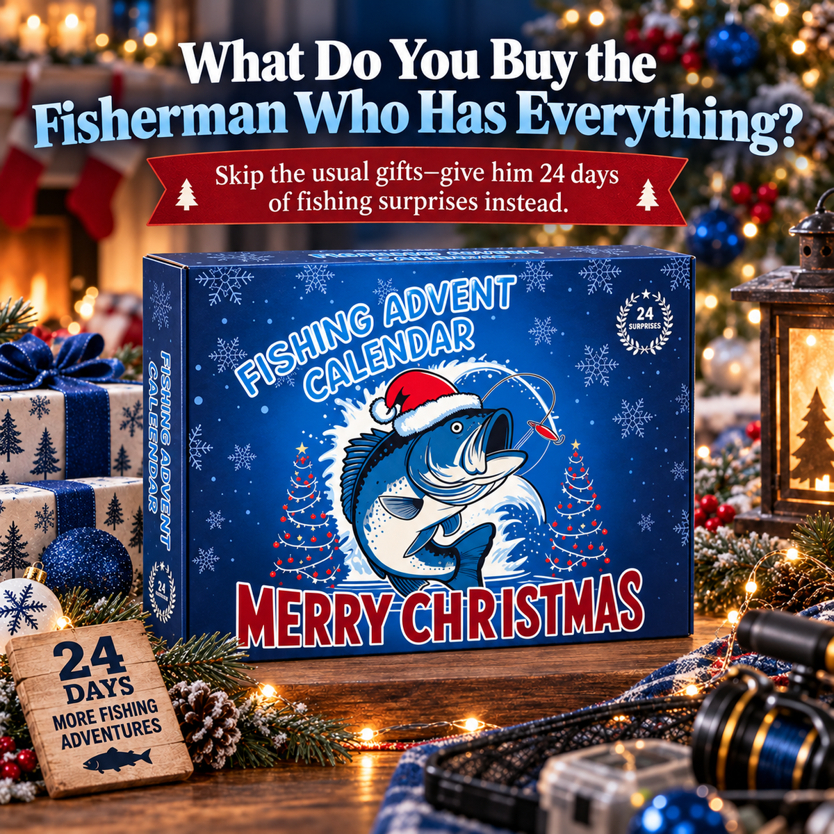 🎣 24-Day Fishing Advent Calendar – Tackle & Gear Christmas Gift Set