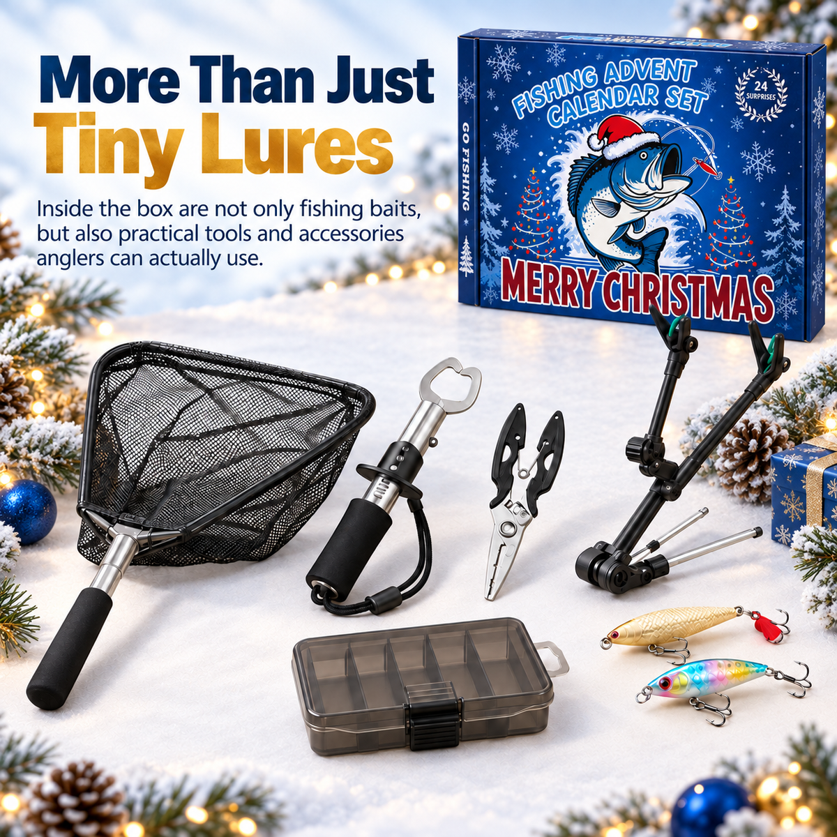 🎣 24-Day Fishing Advent Calendar – Tackle & Gear Christmas Gift Set
