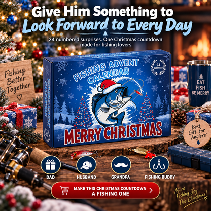🎣 24-Day Fishing Advent Calendar – Tackle & Gear Christmas Gift Set