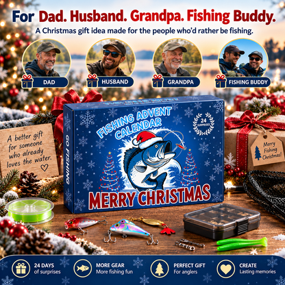 🎣 24-Day Fishing Advent Calendar – Tackle & Gear Christmas Gift Set