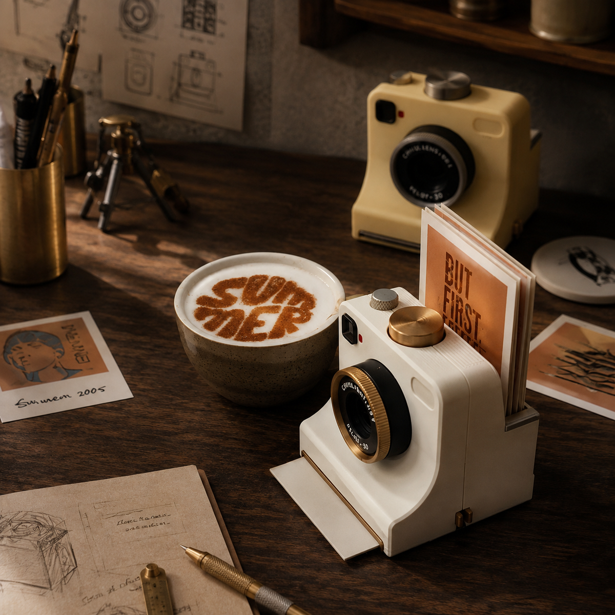 Mechanical Latte Art Camera – Press the Shutter & Decorate Your Coffee