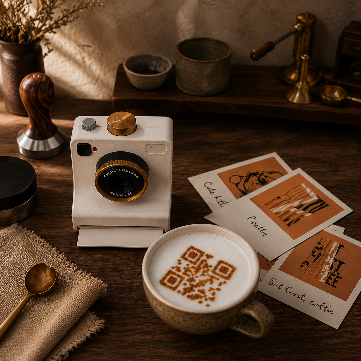 Mechanical Latte Art Camera – Press the Shutter & Decorate Your Coffee