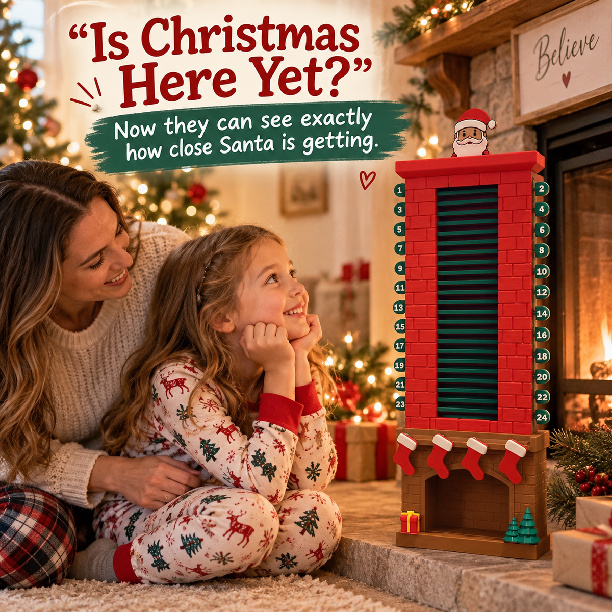 🎅 24 Mornings of Christmas Magic – Santa Chimney Advent Calendar