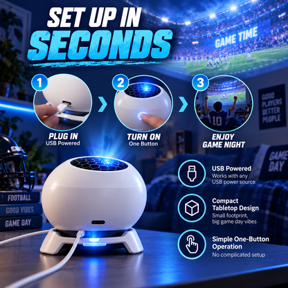 ✨ Football Game-Day Projection Light – Turn Any Room Into a Stadium-Style Zone