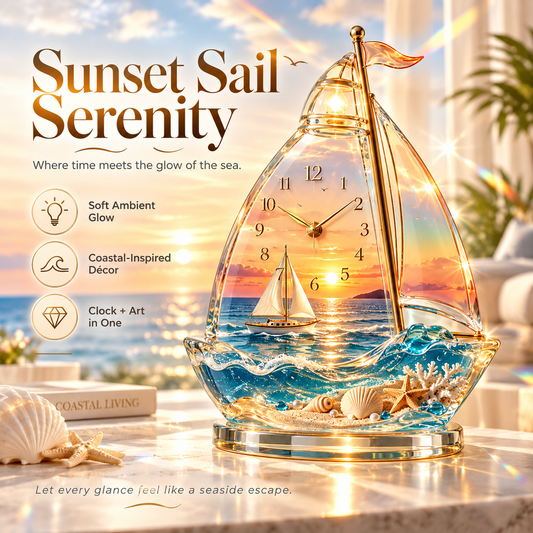 ✨ Coastal Glow Clock – Bring a Little Seaside Calm Home