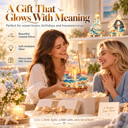 ✨ Coastal Glow Clock – Bring a Little Seaside Calm Home