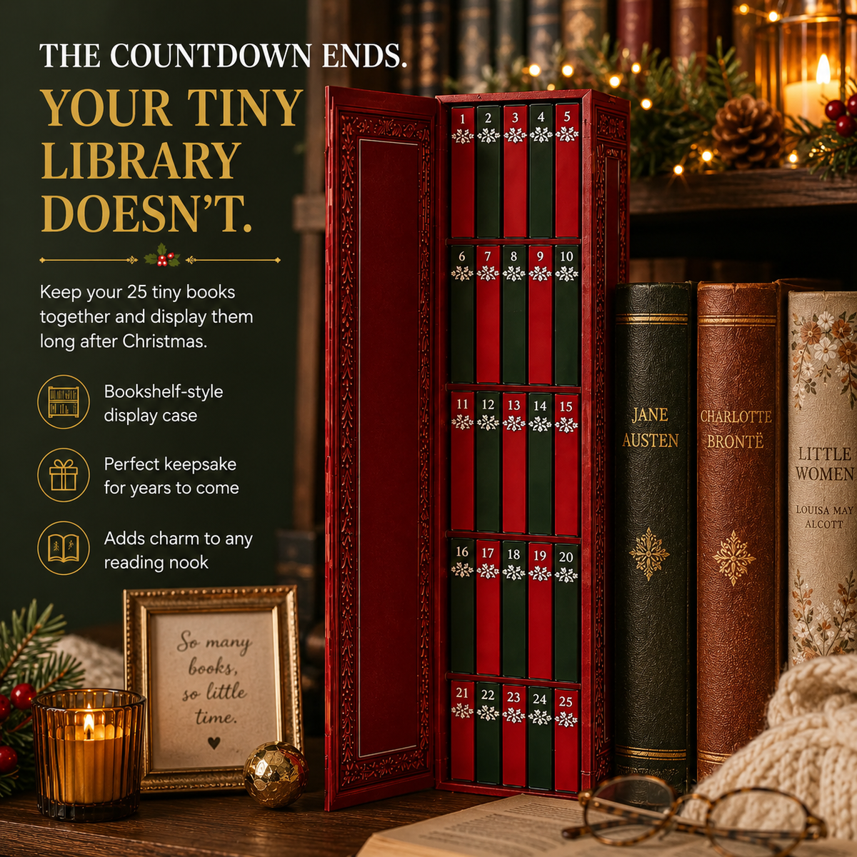 📚 25-Day Mini Book Advent Calendar – A Book Lover's Christmas Countdown
