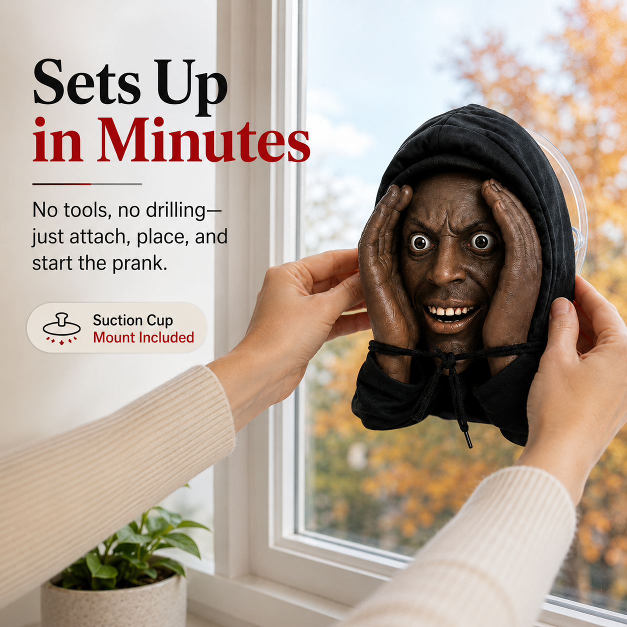 👀 Creepy Window Prank Prop
