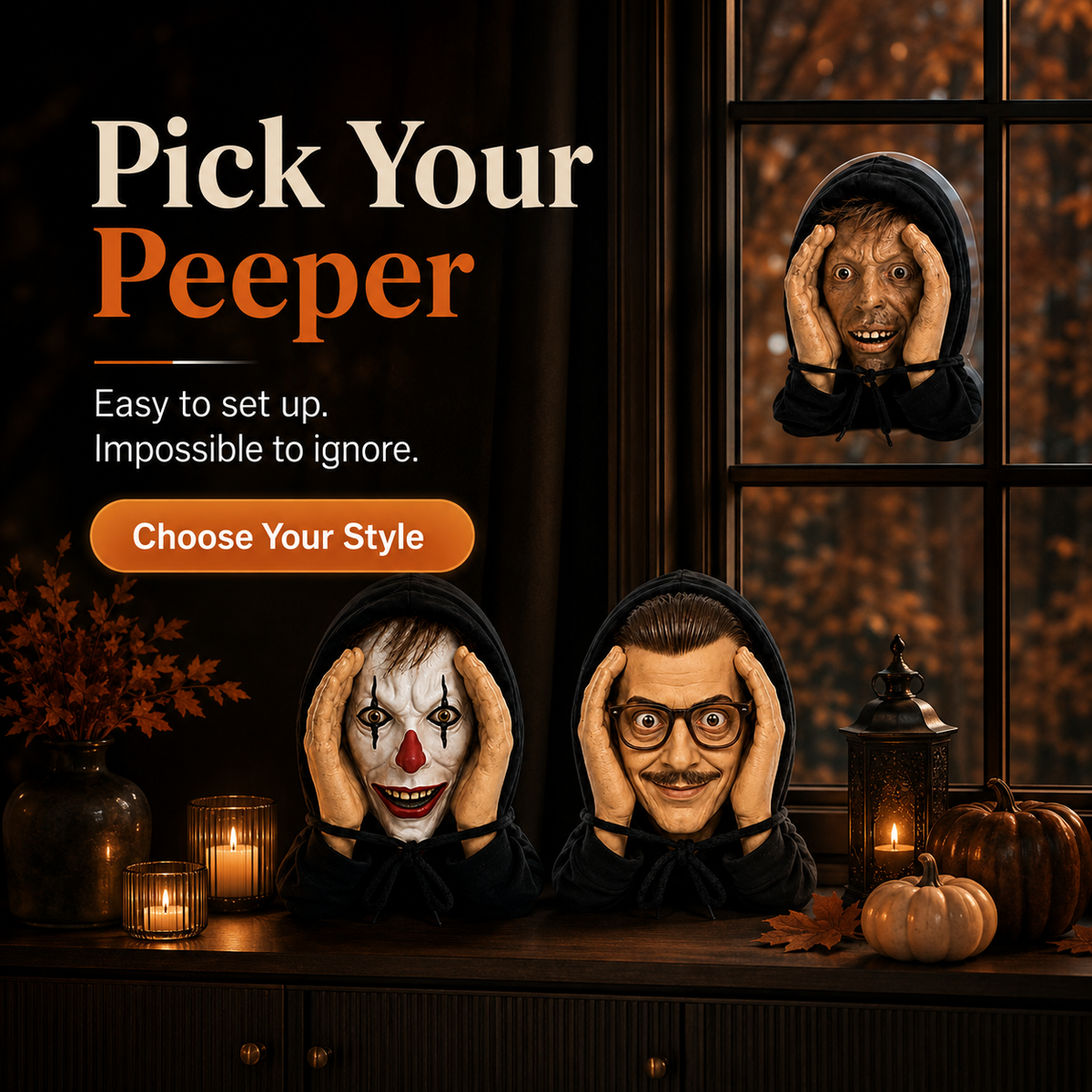 👀 Creepy Window Prank Prop