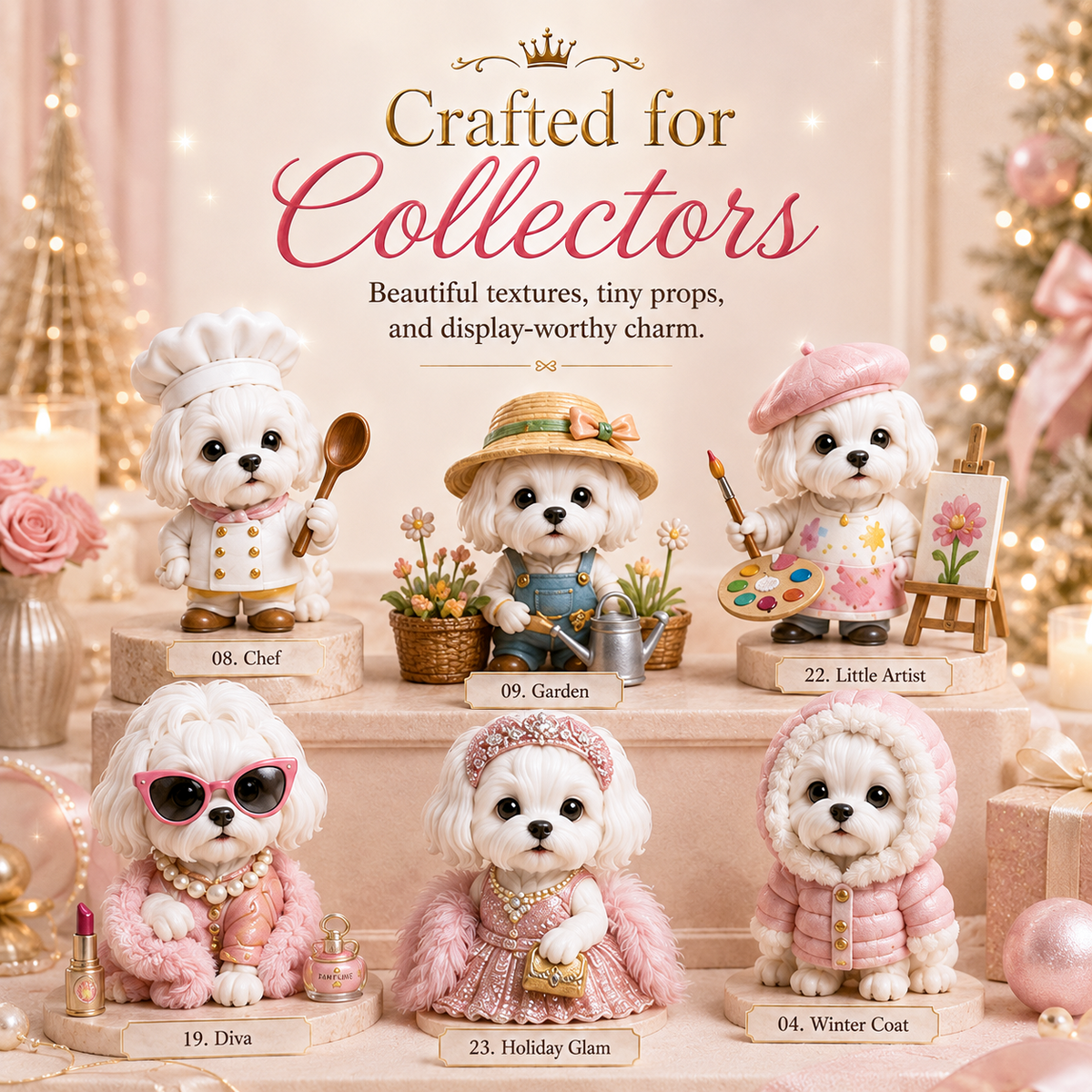 🐶 24 Days of Maltese Style Advent Calendar – 24 Unique Dog Collectibles Christmas Countdown