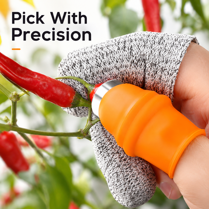 Garden Thumb Harvesting Knife Set | One-Hand Vegetable Picking Tool