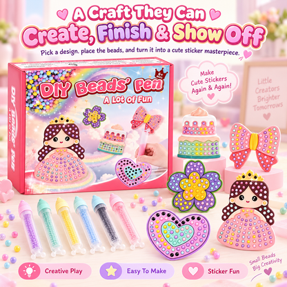 DIY Bead Sticker Craft Kit for Kids – Create, Peel & Decorate