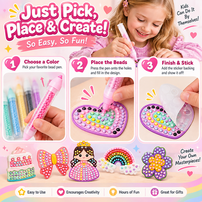 DIY Bead Sticker Craft Kit for Kids – Create, Peel & Decorate
