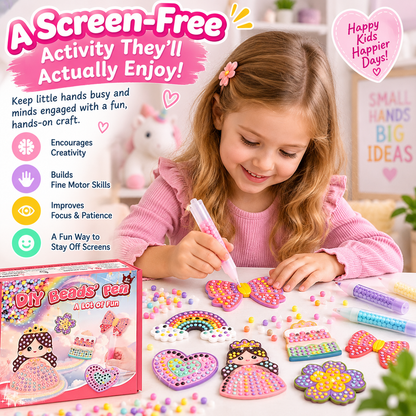 DIY Bead Sticker Craft Kit for Kids – Create, Peel & Decorate