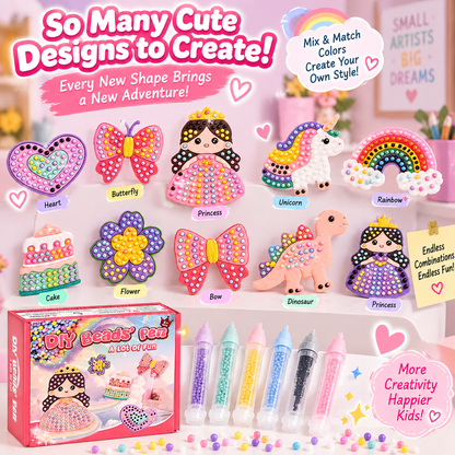 DIY Bead Sticker Craft Kit for Kids – Create, Peel & Decorate