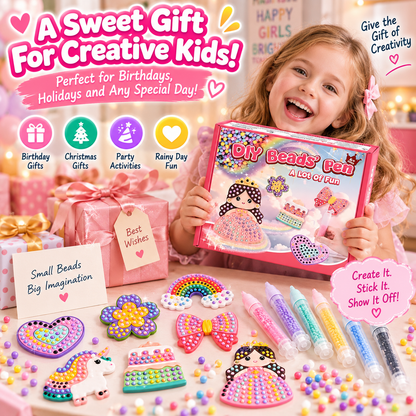 DIY Bead Sticker Craft Kit for Kids – Create, Peel & Decorate
