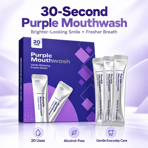 💜 30-Second Purple Mouthwash for a Brighter Smile ✨