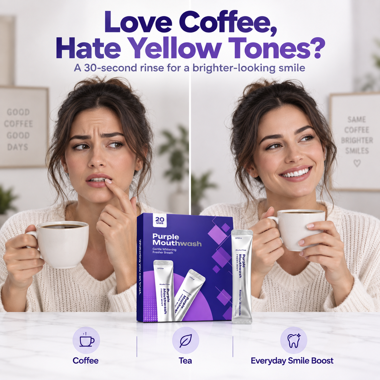 💜 30-Second Purple Mouthwash for a Brighter Smile ✨