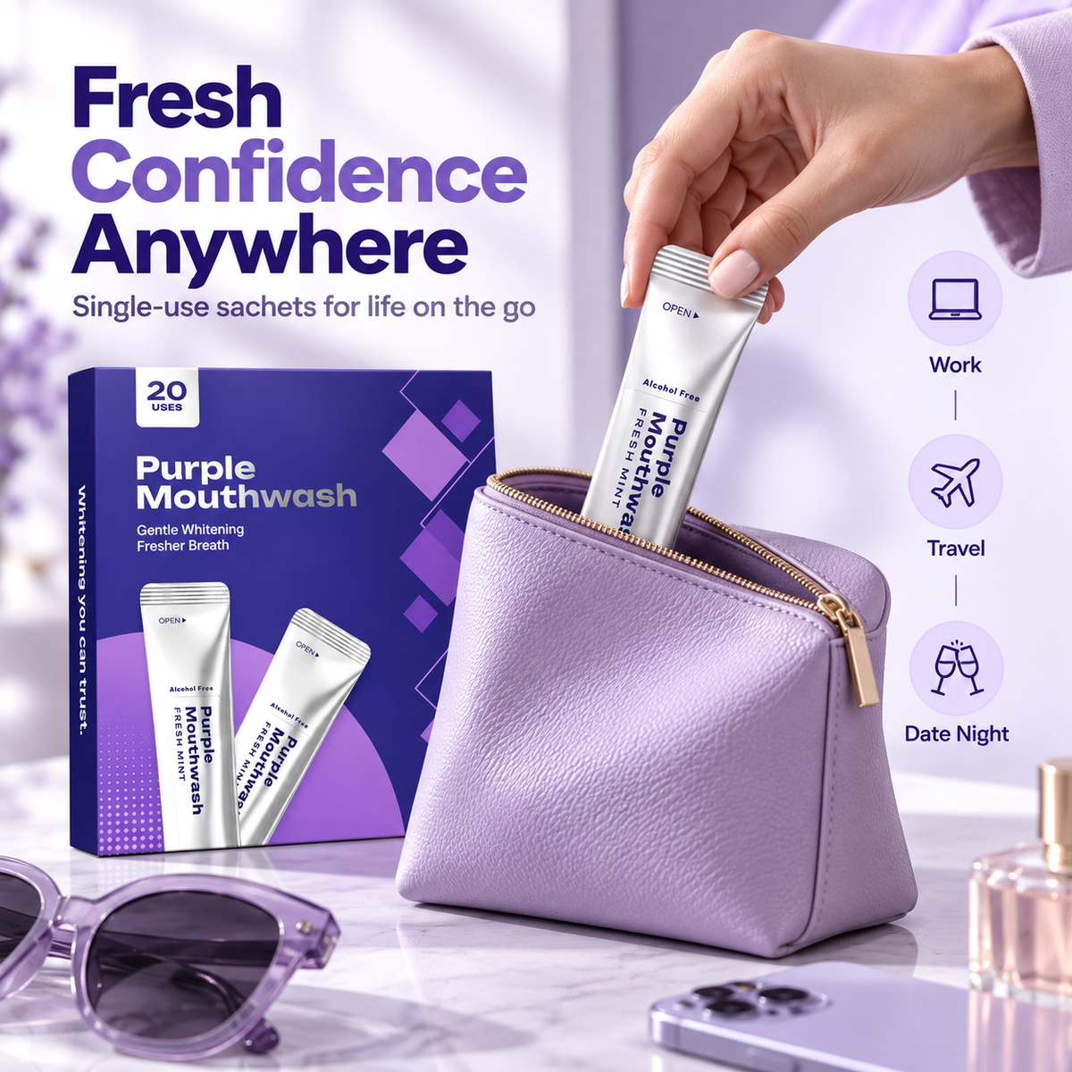 💜 30-Second Purple Mouthwash for a Brighter Smile ✨