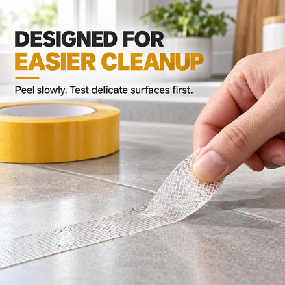 🔥 Heavy-Duty Double-Sided Grid Tape – Strong Hold , Easy Tear & Clean Removal