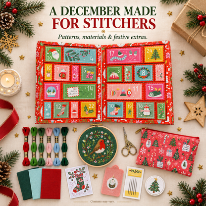 🎄🧵 2026 Cross Stitch Advent Calendar Box | 24 Days of Stitching Surprises for a Magical December 🎁 ✨