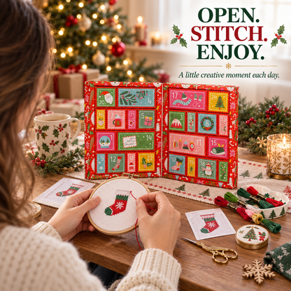 🎄🧵 2026 Cross Stitch Advent Calendar Box | 24 Days of Stitching Surprises for a Magical December 🎁 ✨