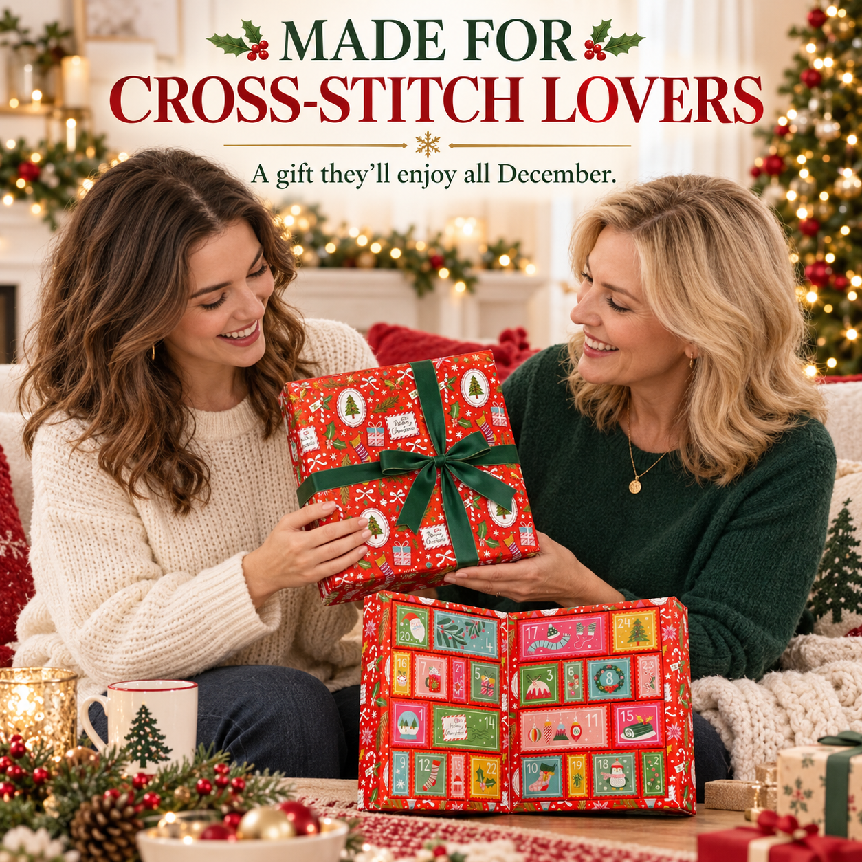🎄🧵 2026 Cross Stitch Advent Calendar Box | 24 Days of Stitching Surprises for a Magical December 🎁 ✨
