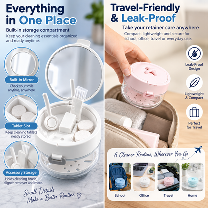3-in-1 Retainer Care Case – Clean, Dry & Store in One