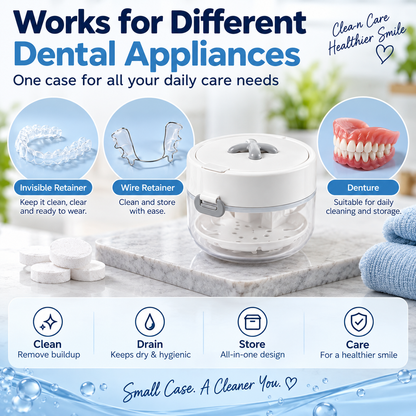 3-in-1 Retainer Care Case – Clean, Dry & Store in One