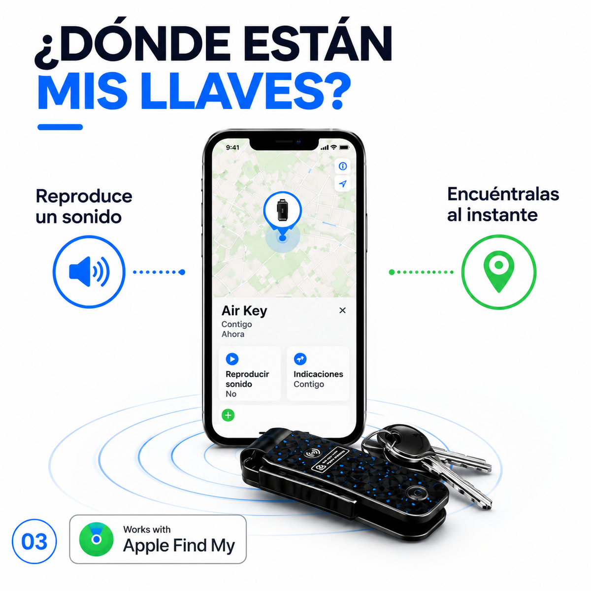 🔑Apple Find My Smart Key Organizer – Compact Trackable Key Holder