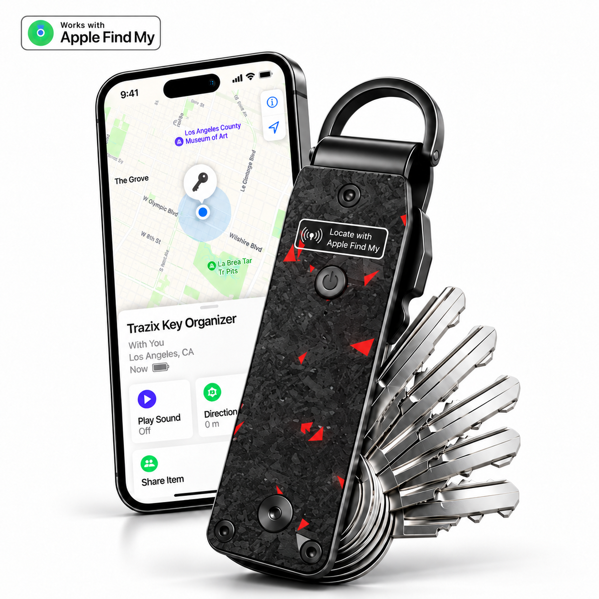🔑Apple Find My Smart Key Organizer – Compact Trackable Key Holder