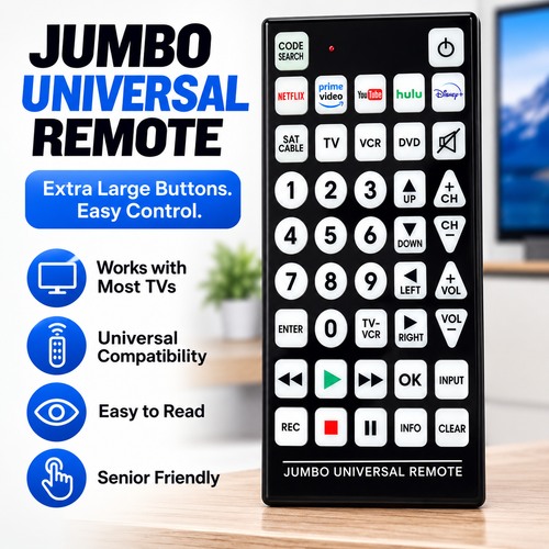 🎮Big Button Universal Remote | Big Buttons, Glow-in-the-Dark