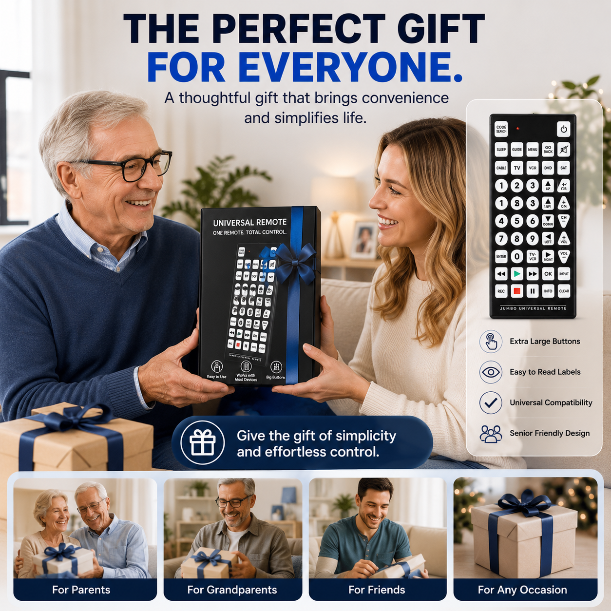 🎮Big Button Universal Remote | Big Buttons, Glow-in-the-Dark