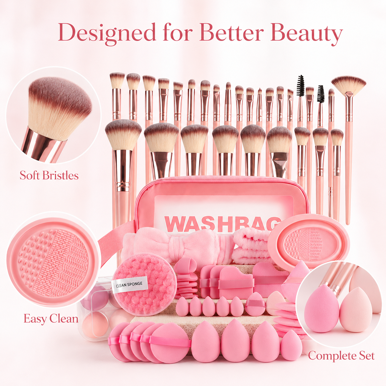 67-Piece Makeup Set 💗 Everything You Need for a Flawless Look