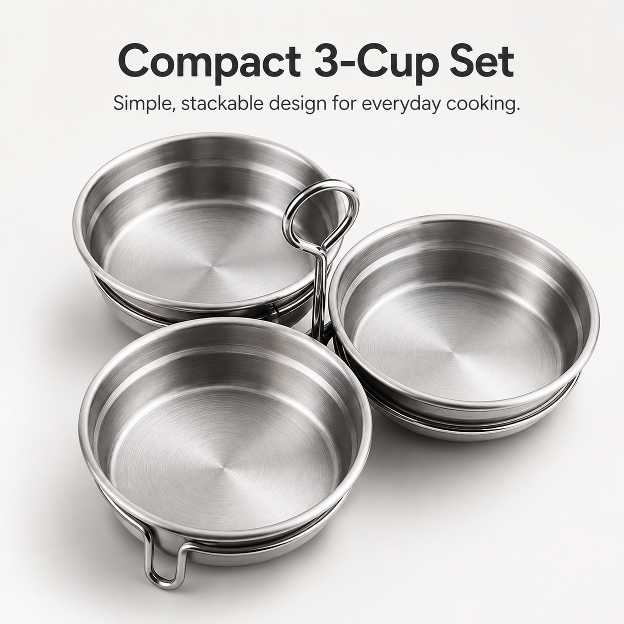 🍳 3-Cup Stainless Steel Egg Poacher – Egg Steamer Set
