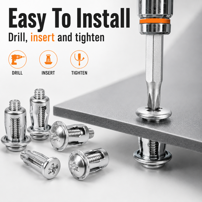 🔩30/90PCS Rivet Nut Fastener Set — Strong Hold, Easy Install