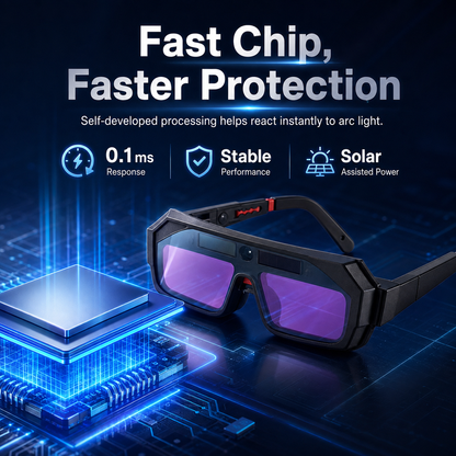 🔥 Auto Darkening Welding Glasses ✨ Smart Eye Protection With True Color Vision & Instant Lens Response