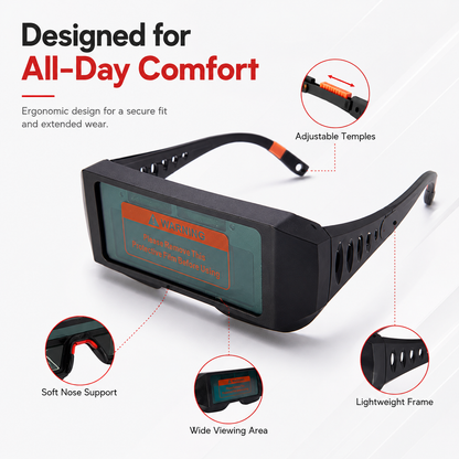 🔥 Auto Darkening Welding Glasses ✨ Smart Eye Protection With True Color Vision & Instant Lens Response