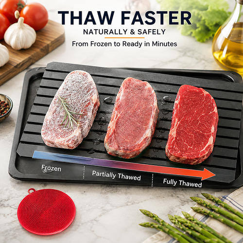 🥩 Rapid Defrosting Tray | No-Plug, Easy-Clean Kitchen Helper