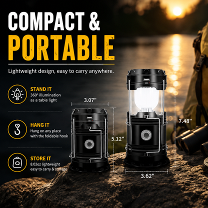 💡2-in-1 Camping Lantern & Flashlight