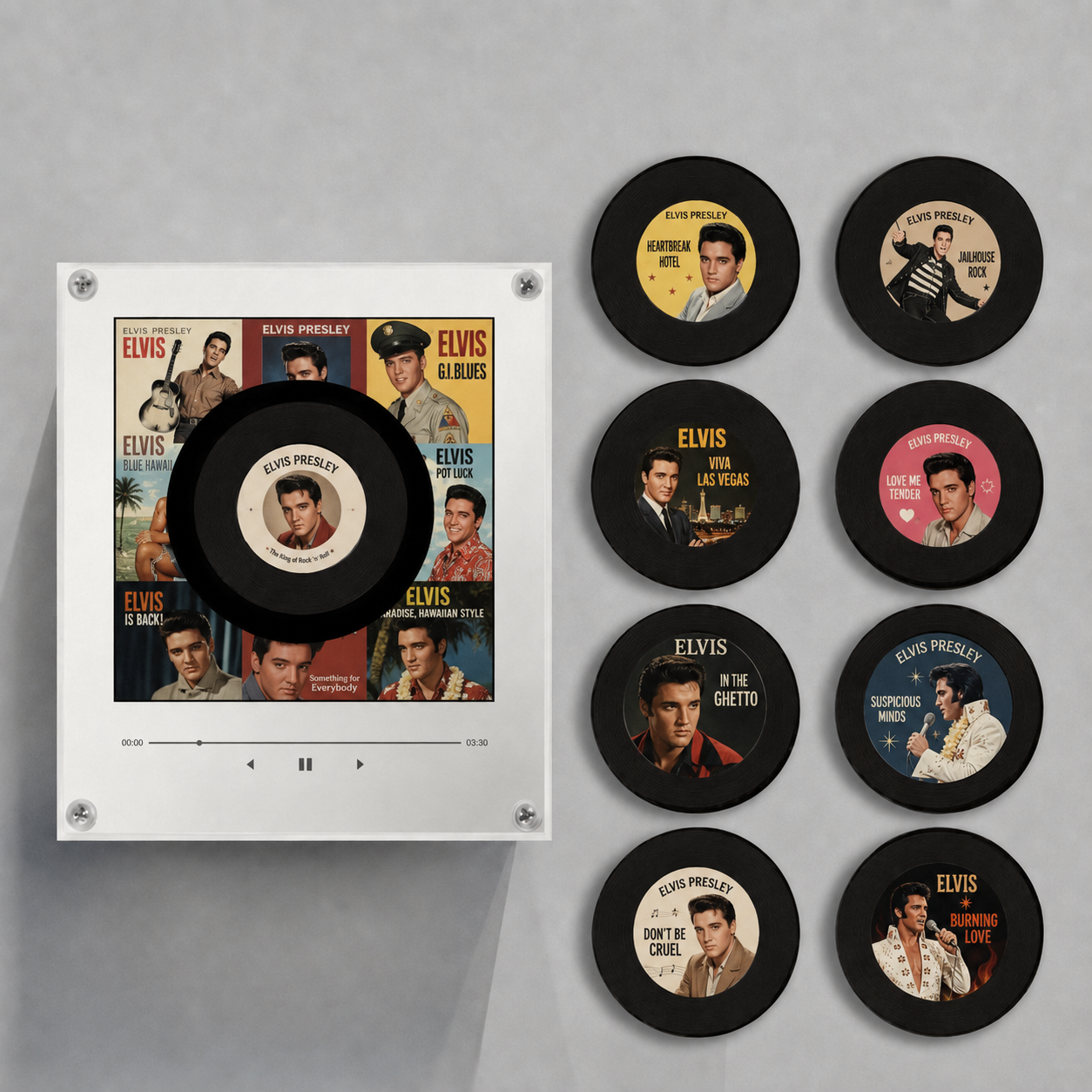 🎵 MagnetTunes Retro Vinyl Music Player – Magnetic NFC Record Album Display & Wireless Speaker Decor[FREE SHIPPING]