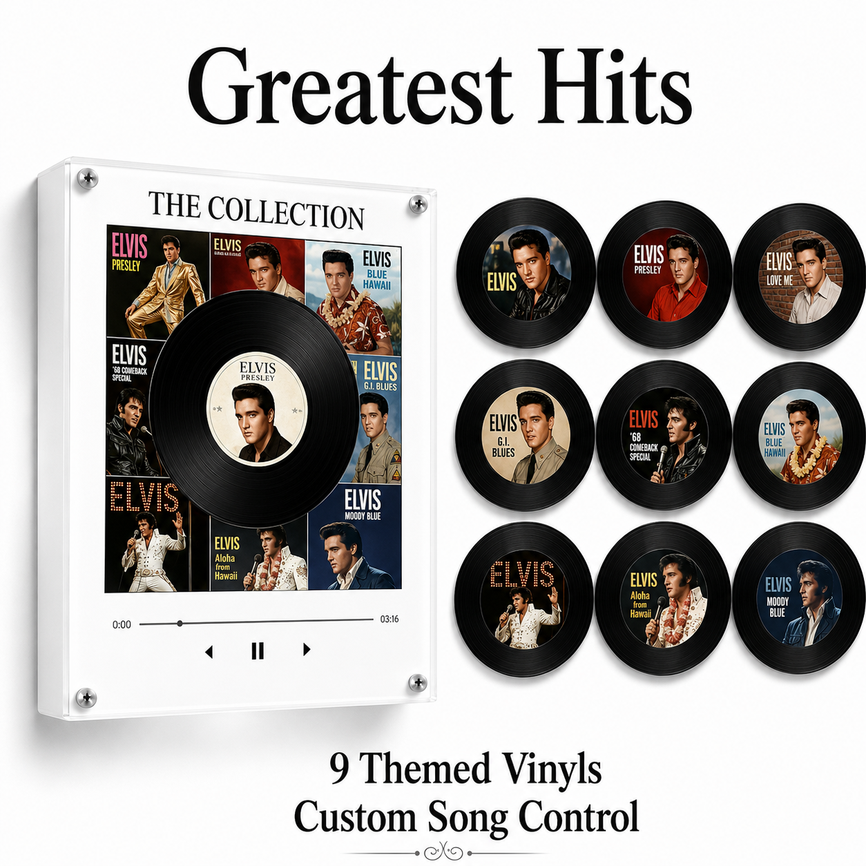 🎵 MagnetTunes Retro Vinyl Music Player – Magnetic NFC Record Album Display & Wireless Speaker Decor[FREE SHIPPING]