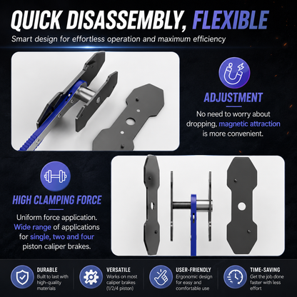 🚗Brake Caliper Piston Press Tool – 360° Rotating Wrench