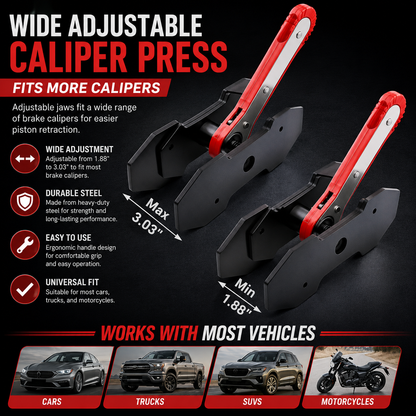 🚗Brake Caliper Piston Press Tool – 360° Rotating Wrench