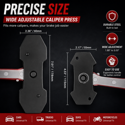 🚗Brake Caliper Piston Press Tool – 360° Rotating Wrench