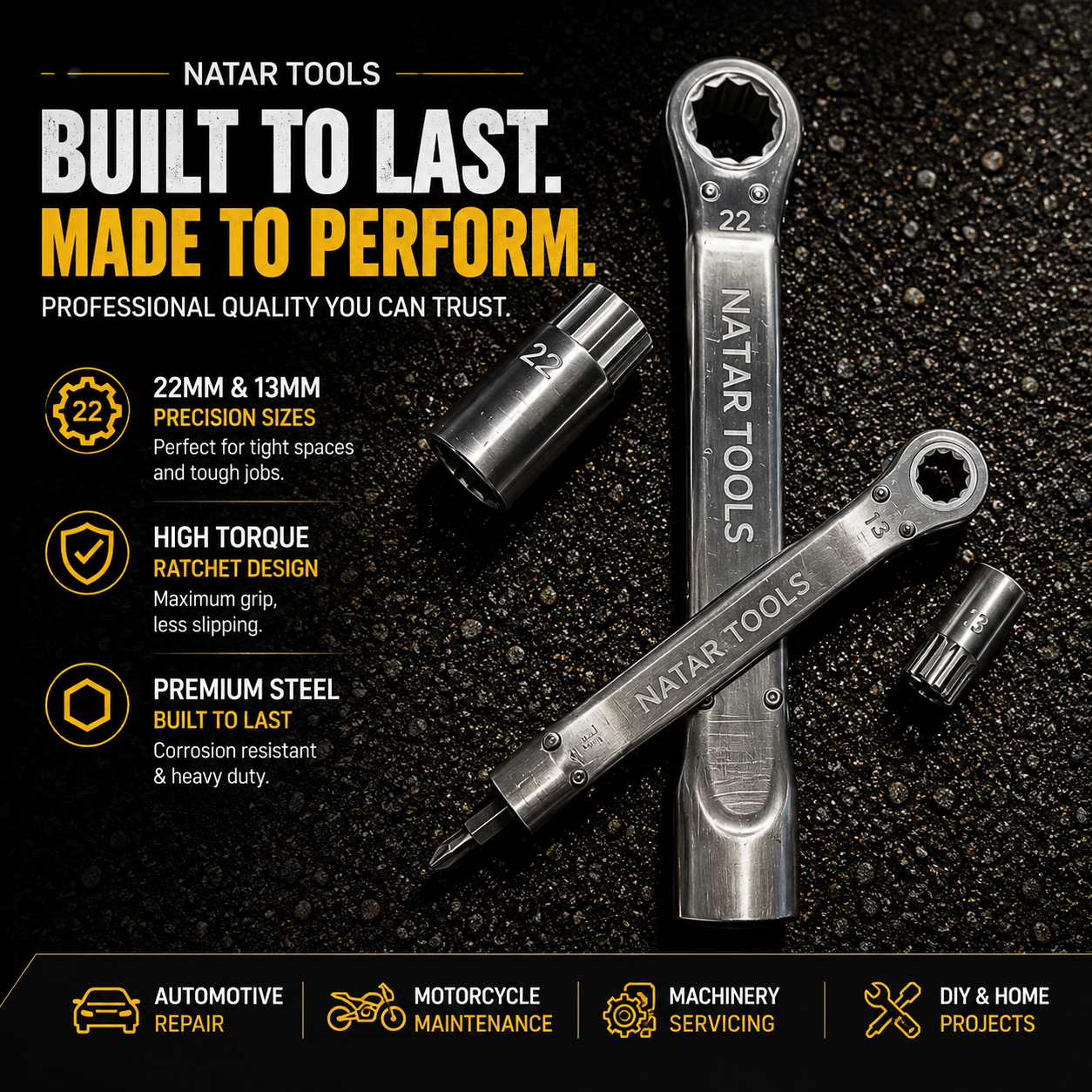 NATAR TOOLS —High-Torque Hybrid Wrench System