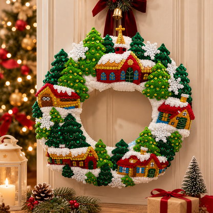 🎁Hand-Sewn Felt Holiday Wreath – Bring Every Celebration to Life