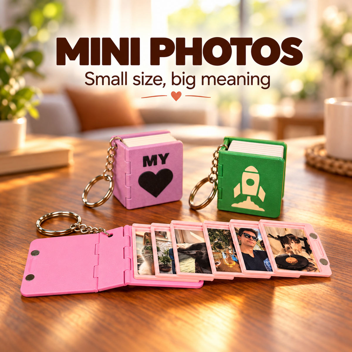 📸 Personalized Mini Photo Book Keychain – Carry Your Favorite Memories Everywhere