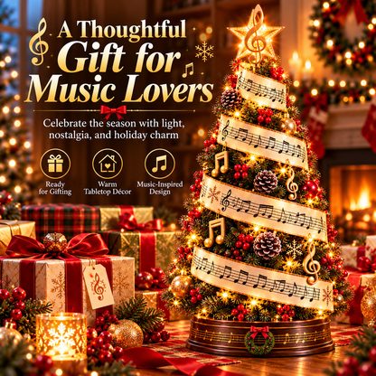 🎼 Sheet Music Christmas Tree Light – LED Musical Holiday Decor for Music Lovers